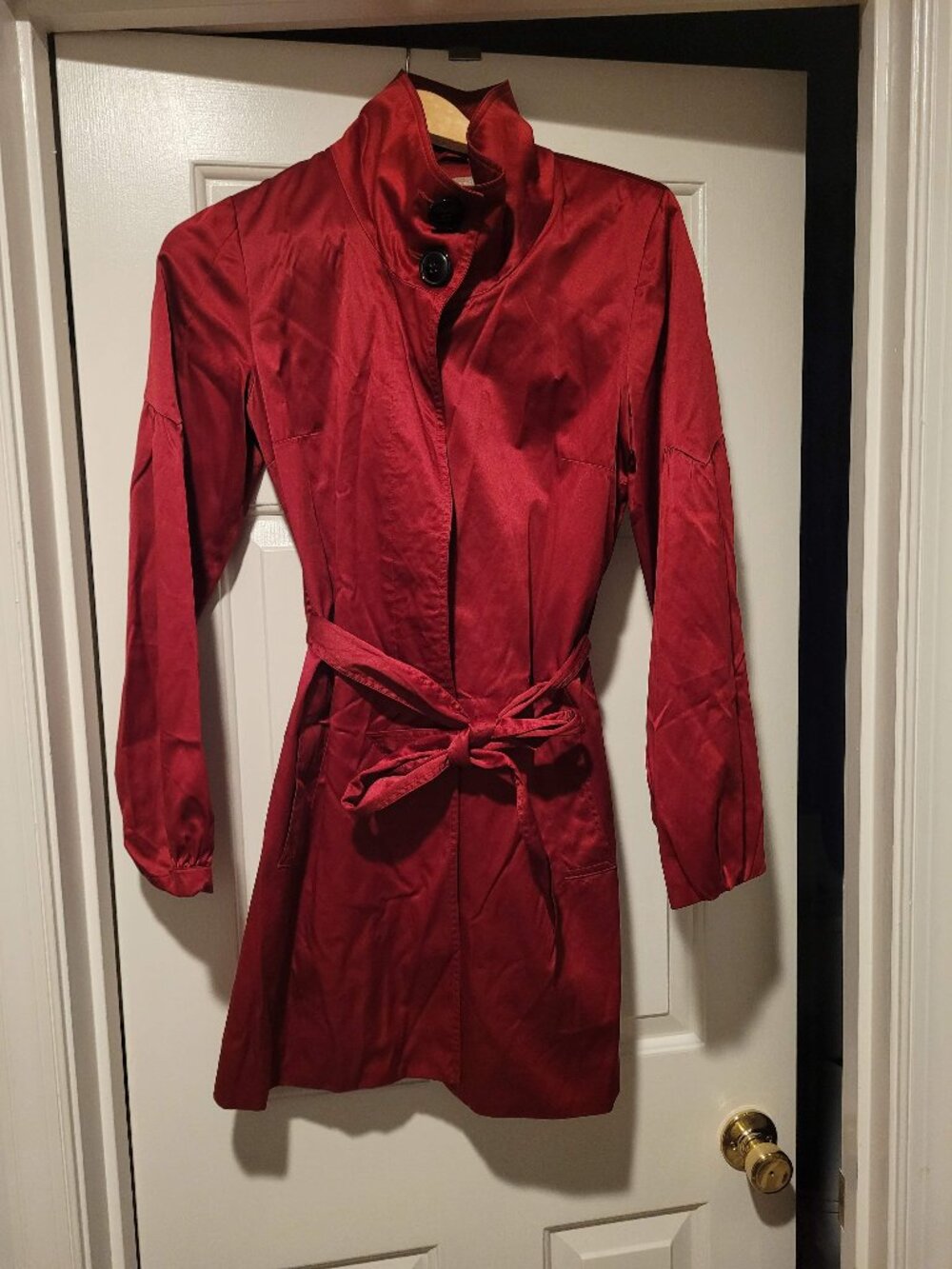 Limited Edition Deep Red Belted Trench Coat